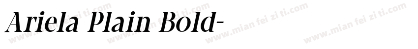 Ariela Plain Bold字体转换